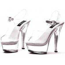Brook Sexy Clear High Heel Platform Pumps Cinderella Costume Glass Slipper Shoes