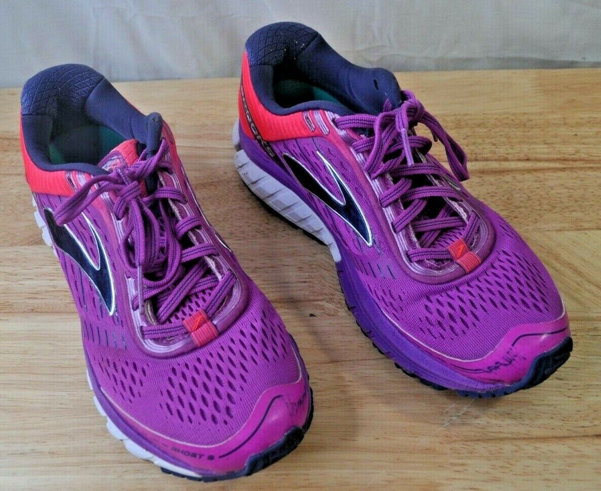 Brooks Ghost 9 Coral Purple Pink Running Walking Shoes-Women's 9.5 B