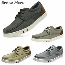 Bruno Marc Mens Fashion Casual Shoes Low Top Canvas Lace up Driving Boat Shoes