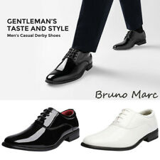 Bruno Marc Mens Faux Patent Leather Dress Shoes Classic Formal Oxford Shoes