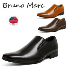 BRUNO MARC Mens Formal Business Dress Shoes Slip On Loafers Square Toe Shoes