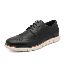 Bruno Marc Mens Genuine Leather Shoes Casual Lace Up Business Dress Oxford Shoes