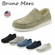 Bruno Marc Men's Lightweight Canvas Slip On Loafer Shoes Moccasins Walking Shoes