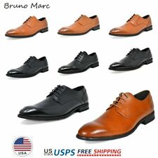 Bruno Marc Mens Oxford Shoes Genuine Leather Lace up Casual Shoes Dress Shoes