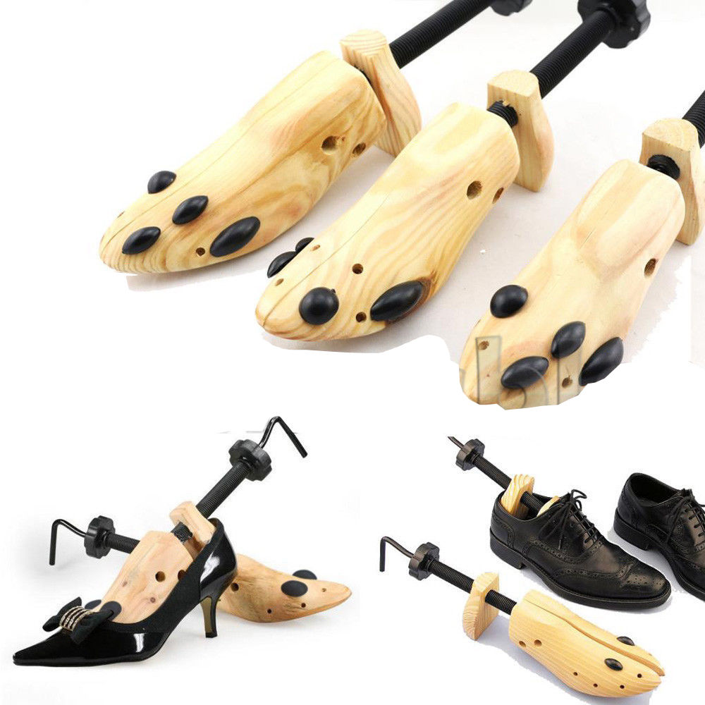 BSAID 1 Piece Shoe Tree Wood Shoes Stretcher, Wooden Adjustable Man Women Flats Pumps Boot Shaper Rack Expander Trees Size S/M/L