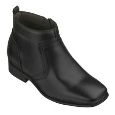 CALTO G99809 - 3.2 Inches Elevator Height Increase Zipper Ankle Boots Black