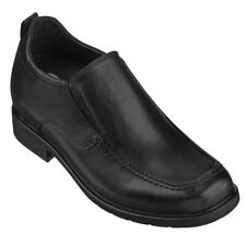 CALTO T52733 - 3.2 Inches Elevator Height Increase Black Slip On Oxford Shoe