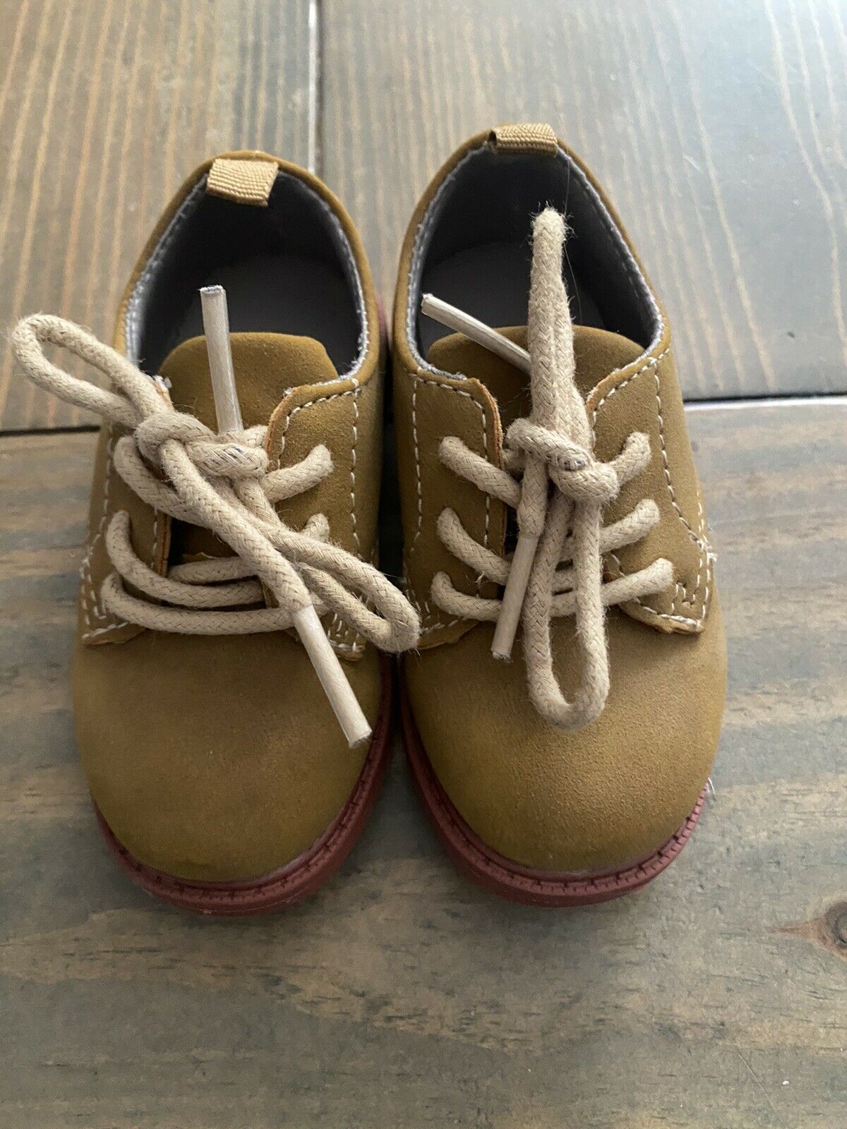 carter’s baby boy dress shoes size 4 buckskin