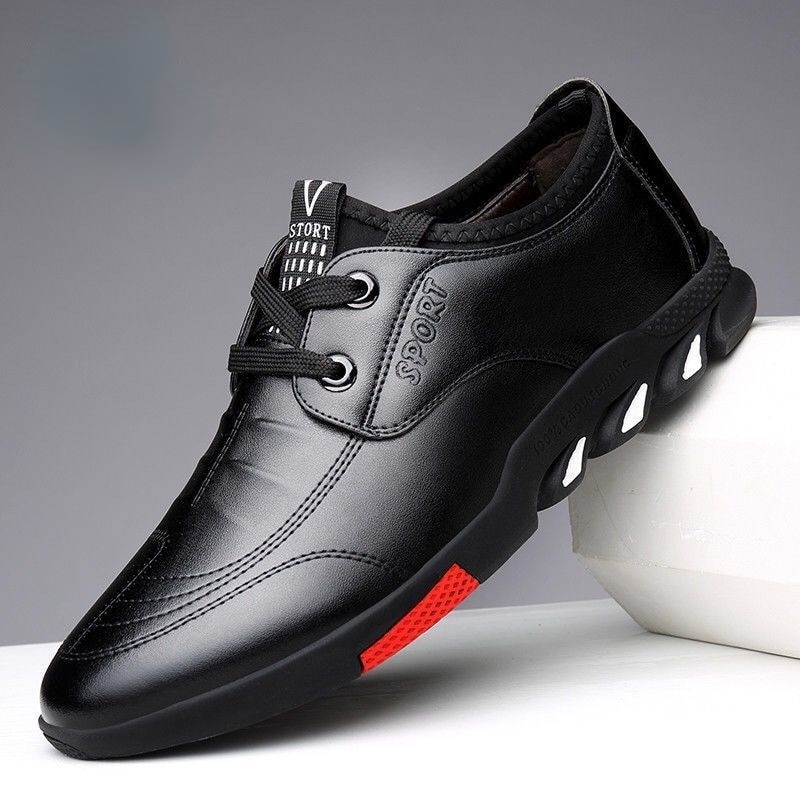 Casual Men Leather Shoes Spring Autumn Walking Breahtable Sneakers Man Luxury Brand Formal Footwear Lace-up Zapatos De Hombre