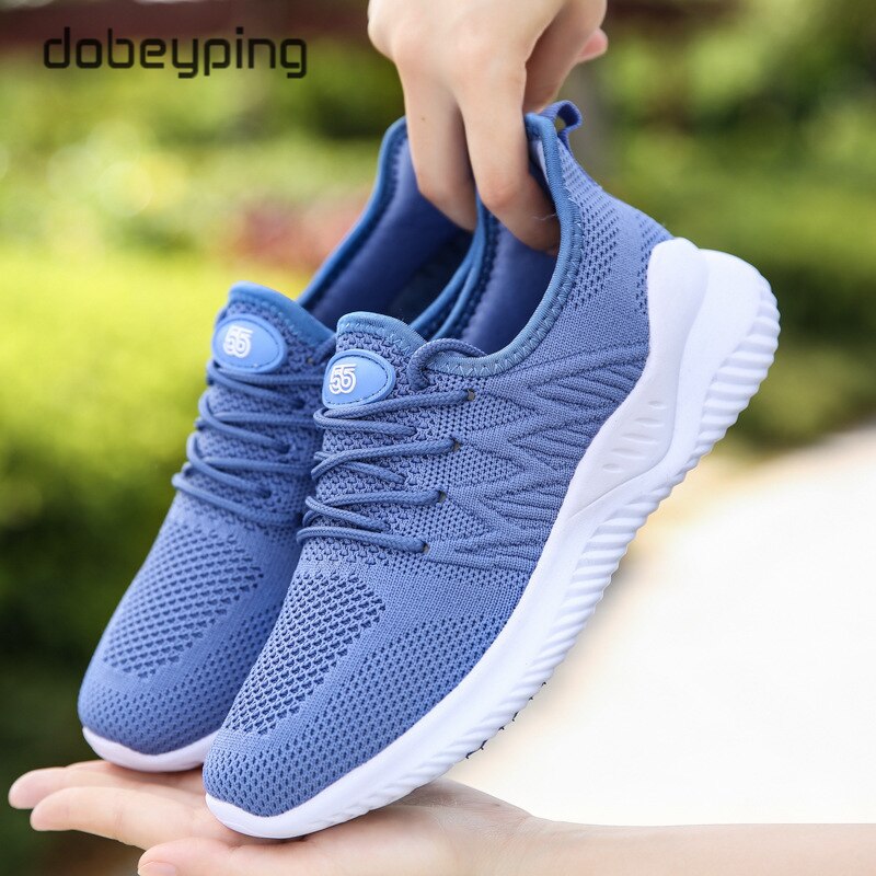 Casual Spring Autumn Mesh Women's Flat Shoes Lace Up Soft Female Sneakers Comfortable Walking Ladies Loafers Sport Woman Shoe
