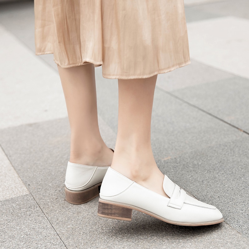 Casual Women Loafers Shoes Black 2021 Spring Summer Fashion Low Heels Comfortable Work Shoes Pumps Clearance Sale