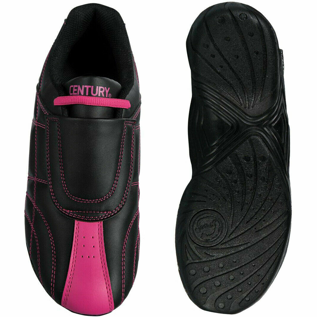 Century Lightfoot Martial Arts Sparring Mat Shoes Black/Pink Size 8 US NEW
