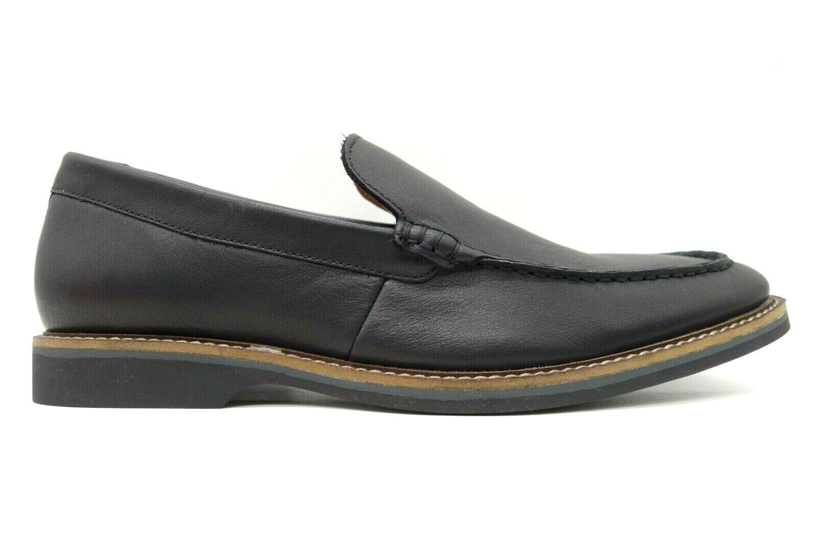Clarks Atticus Edge Black Leather Slip On Dress Casual Loafers Shoes Men's 9 M