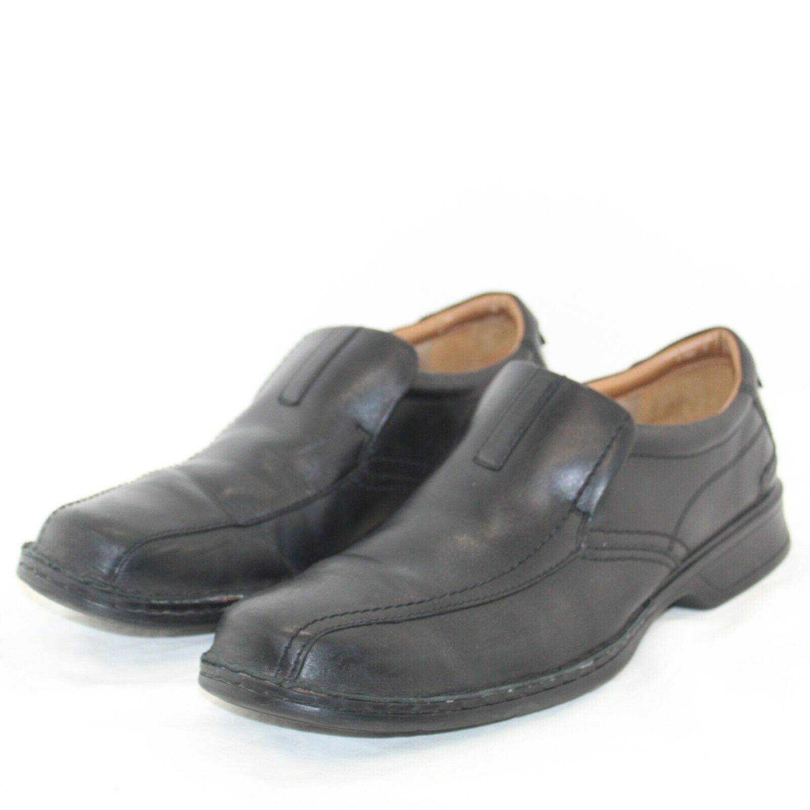 CLARKS COLLECTION men's Loafer dress shoes size 13 M black leather upper slip on