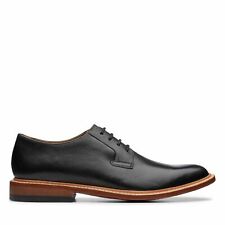 Clarks Mens No16 Soft Lace Black Leather Casual Shoes