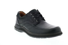 Clarks Un Ramble Lace Mens Black Leather Oxfords & Lace Ups Plain Toe Shoes