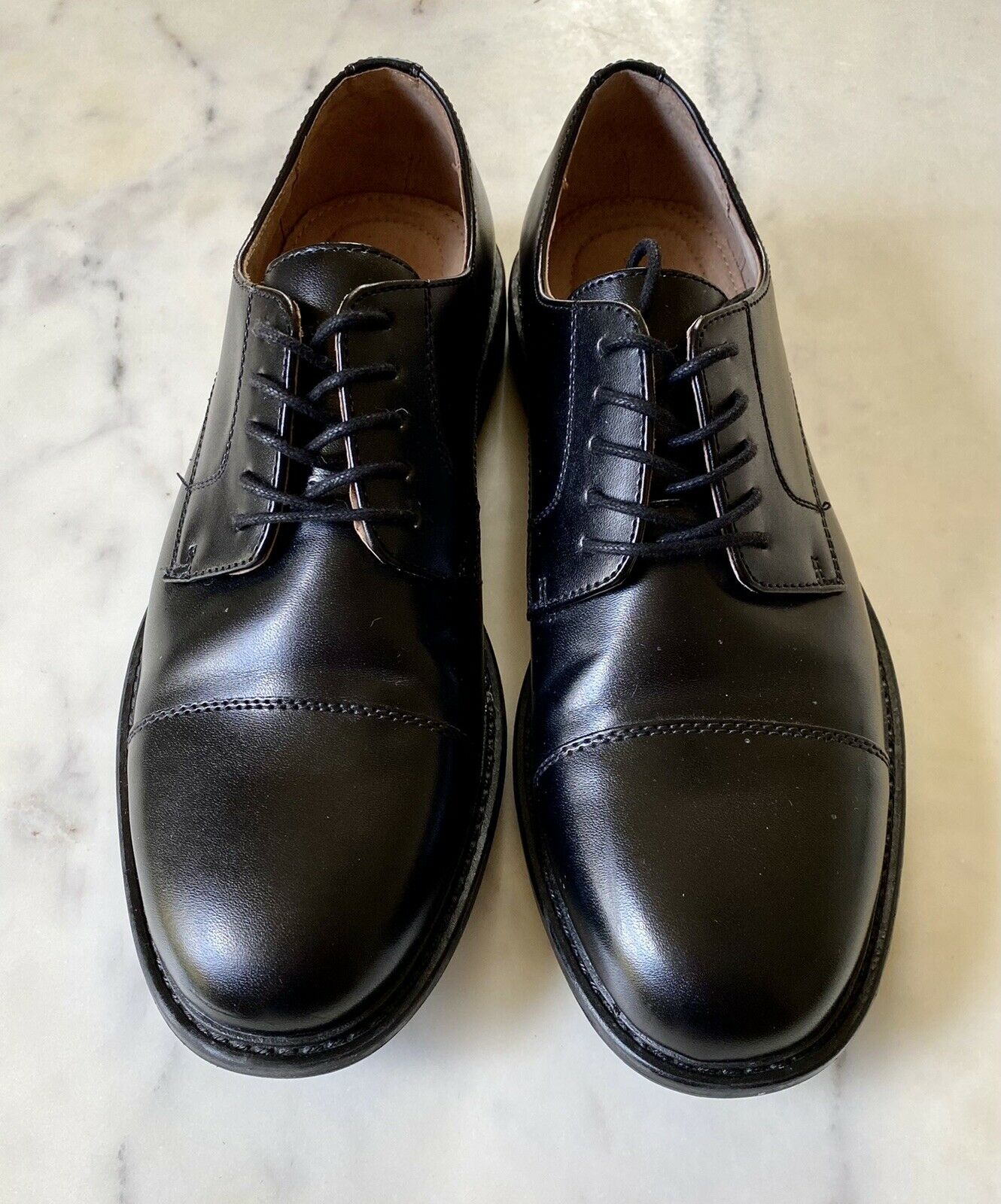 Classic Black Men’s Dress Shoe Size 8, Merona Laces Excellent Condition Boys Men