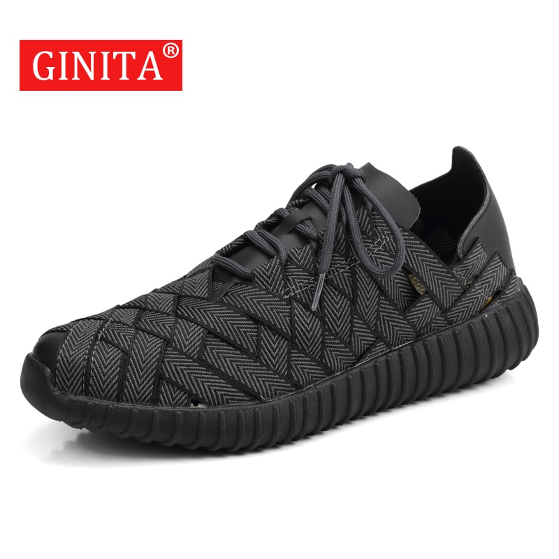 Clearance 2019 Summer Men Fashion Sneakers Lace Up Casual Shoes For Man Breathable Male Walking Water Sneaker Shoes Weaving