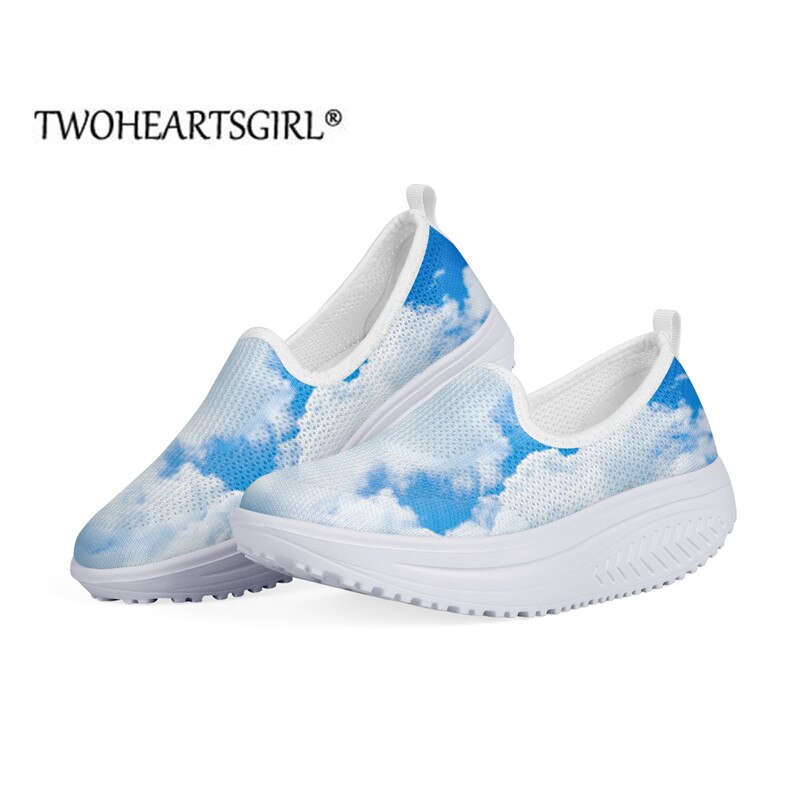 Cloud Sky Design Women Casual Shoes Platform Slip-on Fashion Swing Shoes Summer Walking Sneakers for Ladies Female Zapatillas 