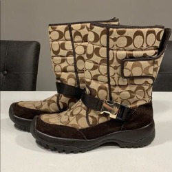 Coach Shoes | Brown Coach Boots With Vibram Soles | Color: Brown | Size: 8