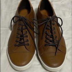 Coach Shoes | Perkins Saddle Brown Leather Casual Sneakers | Color: Brown | Size: 7