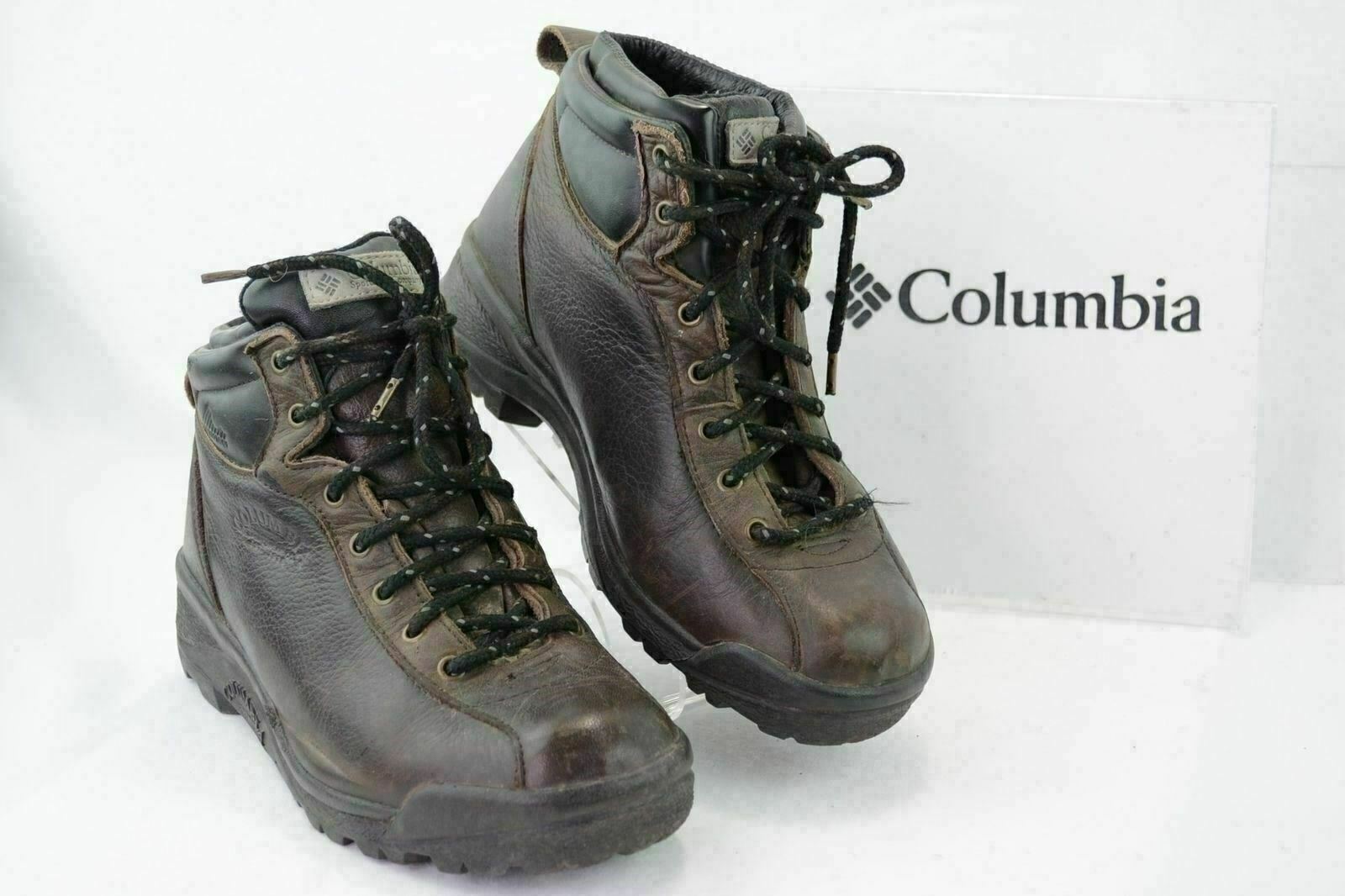 COLUMBIA Glacier Chocolate Mens 8 Lace up Ankle Hiking Waterproof Boots A050
