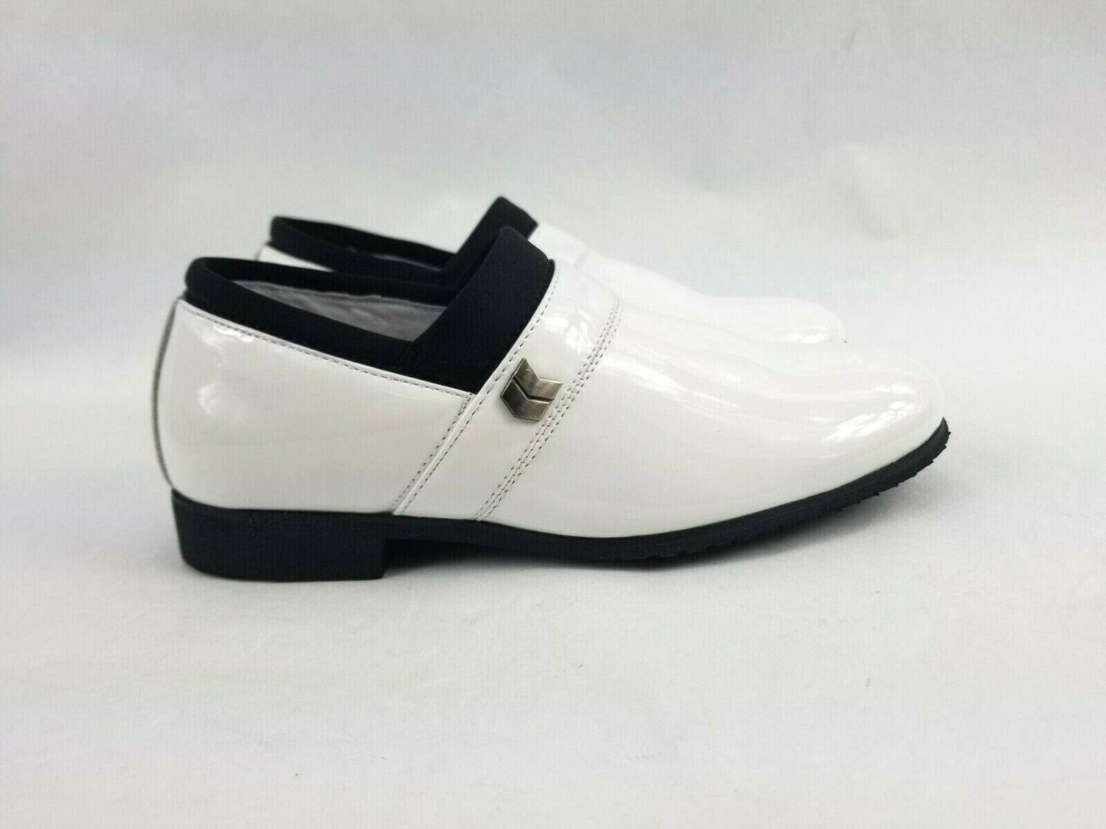 Conal Hamsa Boys Kids Shoes Toddler Size 6 White Shiny Dress Shoes Leather Lined