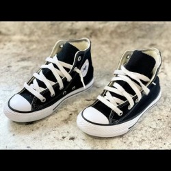 Converse Shoes | Converse Chuck Taylor All Star High Top Black Sneaker Shoes Toddler Size 12 | Color: Black/White | Size: 12b