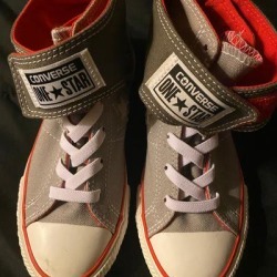 Converse Shoes | Converse Shoes For Kids | Color: Gray/Red | Size: Us 1