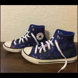 Converse Shoes | Girls Converse Galaxy Print High Top Shoes Size 3 | Color: Black | Size: 3g