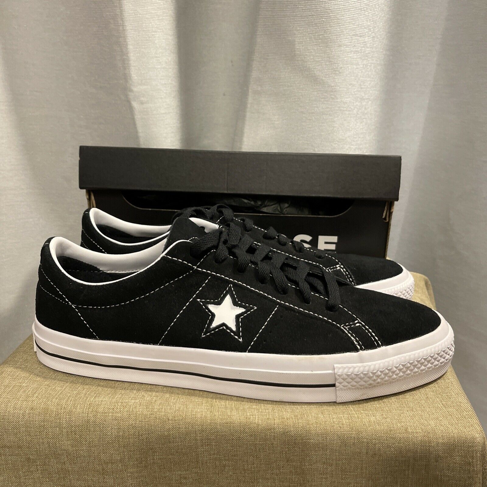 Converse Unisex One Star Skate Ox Shoe Sneaker Black Size M 10.5 / W 12.0 NEW