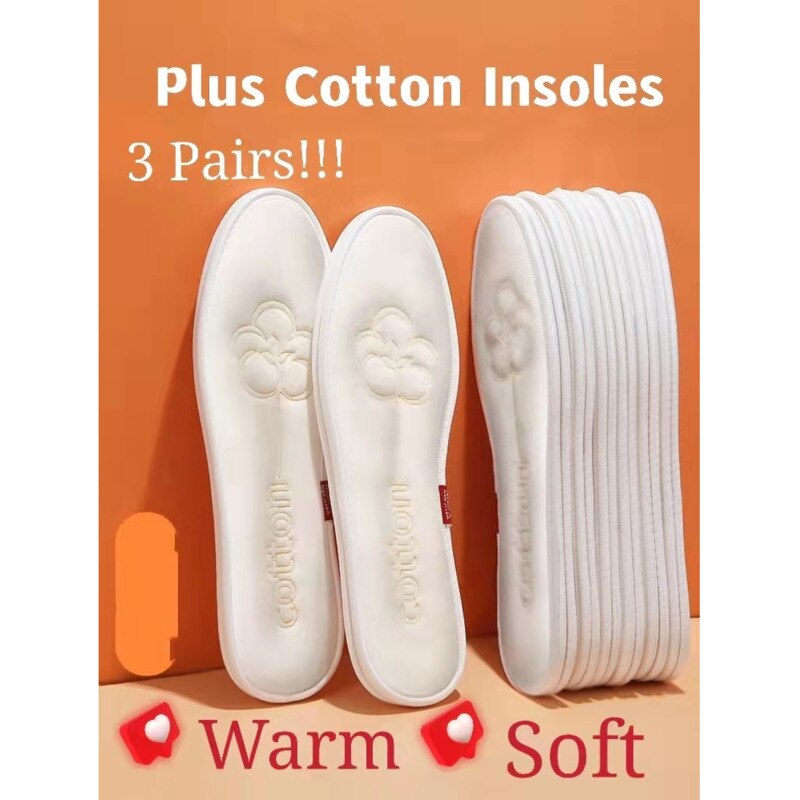 Cotton Heated Insoles Big Size Sheepskin Super Thick Premium Shoe Insoles For Feet Extra Shoe Pad Sheepskin Warm Heated Insoles