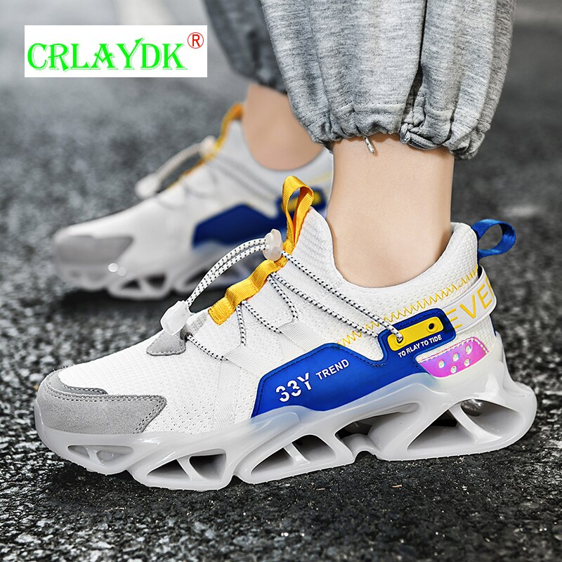CRLAYDK Men's Breathable Walking Tennis Running Shoes Blade Youth Boys Casual Fashion Sneakers Increased Trainers Sport Schoenen
