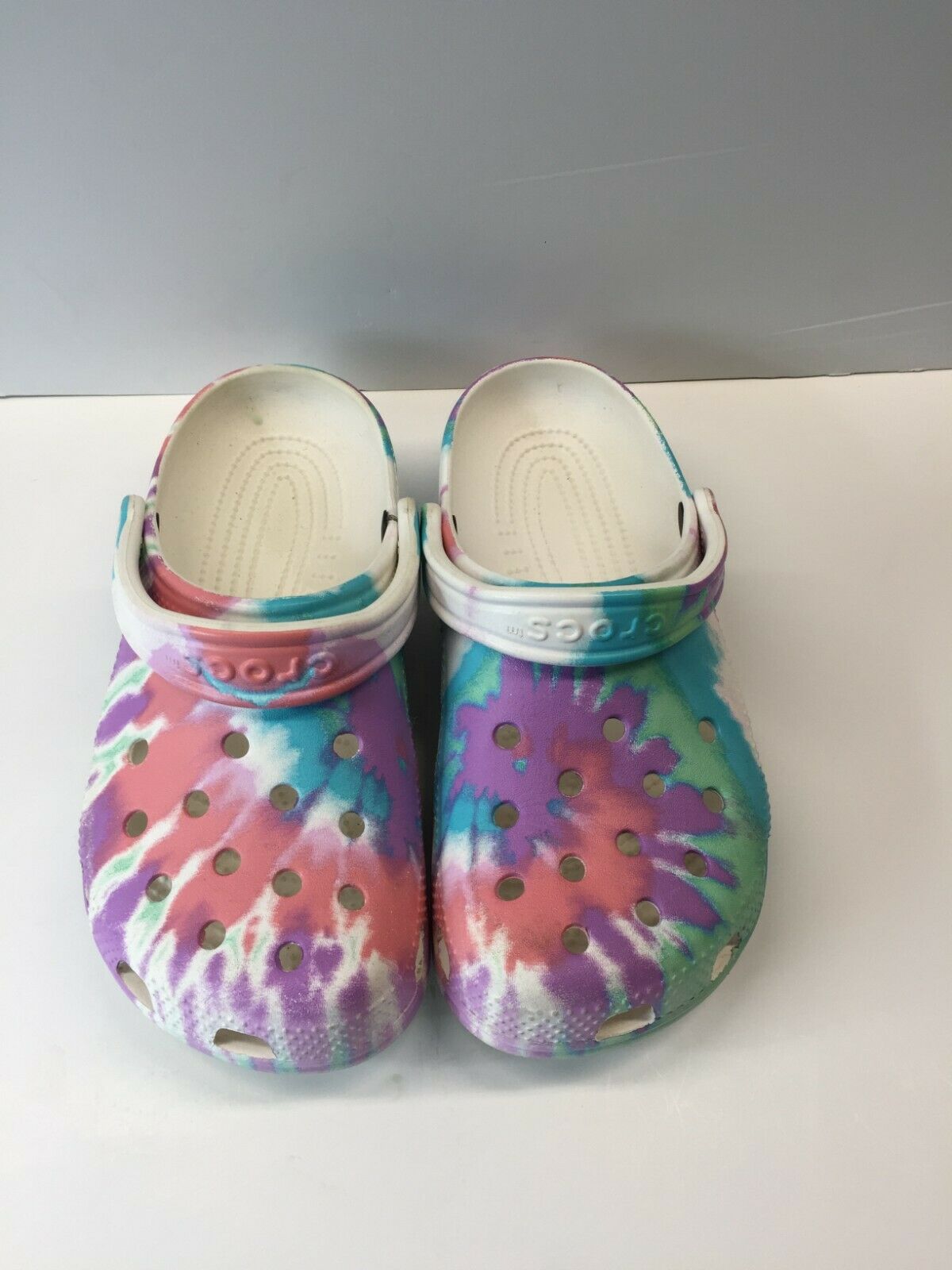 Crocs Classic Unisex Tie Dye Slip On Comfort Clog Slipper Shoes Sz Men 5 Women 7