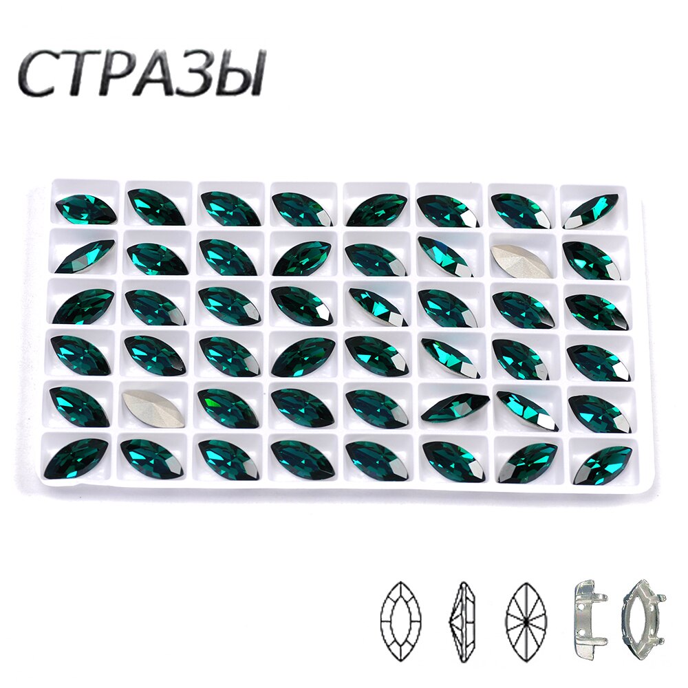 CTPA3bI Emerald Garment Green Sewing Glass Rhinestones Horse Eyes Shiny Crystals Decorative Beads For DIY Crafts Dancing Dress
