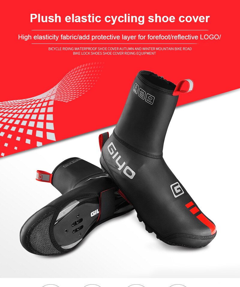 Cycling Boot Covers MTB Shoe Covers Winter Warm Overshoes MTB Road Waterproof Toe Cycling Shoe Covers Booties For Bike