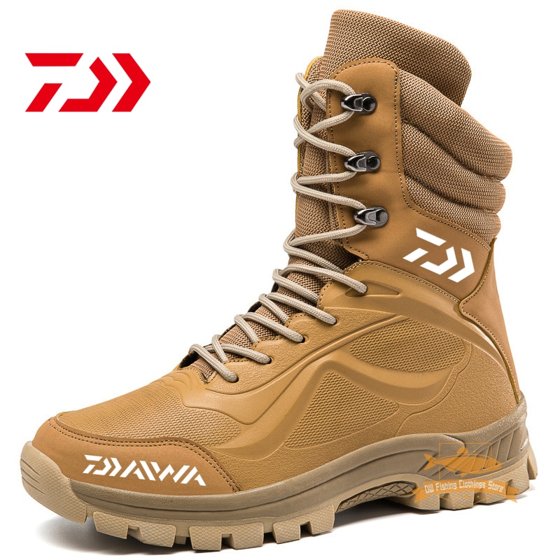 DAIWA Fishing Shoes Waterproof Breathable Non-slip Keep Warm Comfortable Gao Bang Boots Men's Outdoor Sport Camping Hiking Shoes