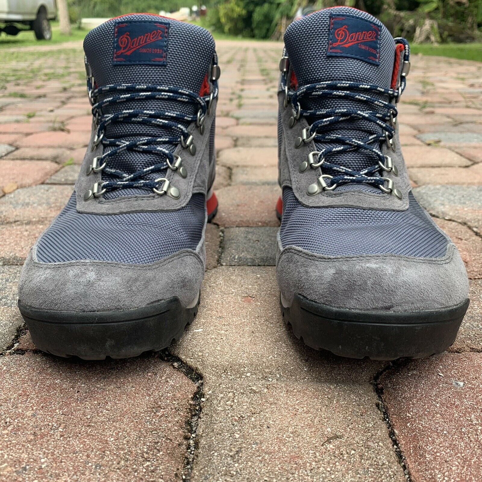 Danner Size 11.5 Jag Steel Gray Blue Wing Teal Suede Waterproof Hiking Boots