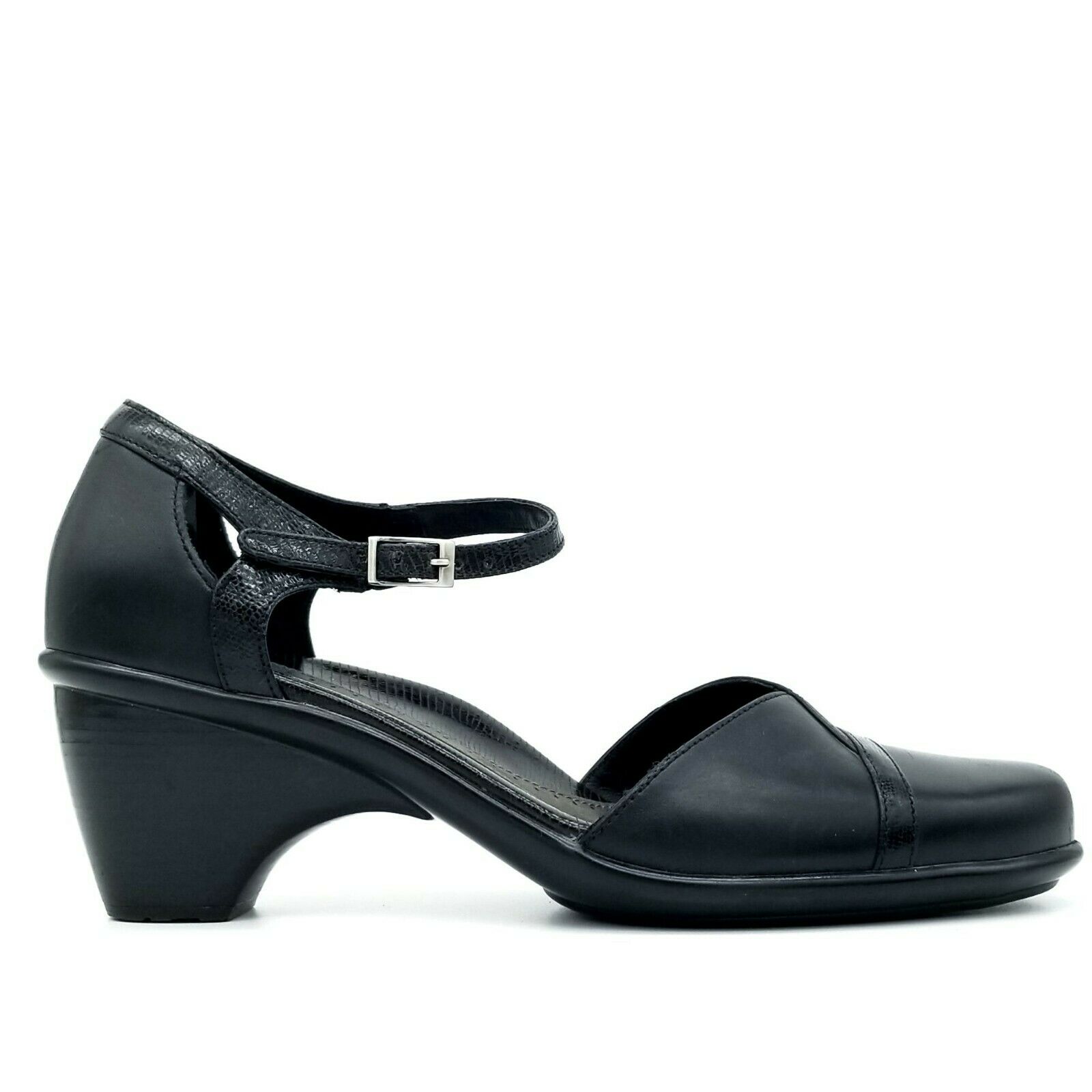 DANSKO Roxy Black Leather Clog Pump Mary Jane Shoe Womens size 42 US 10-10.5 EUC