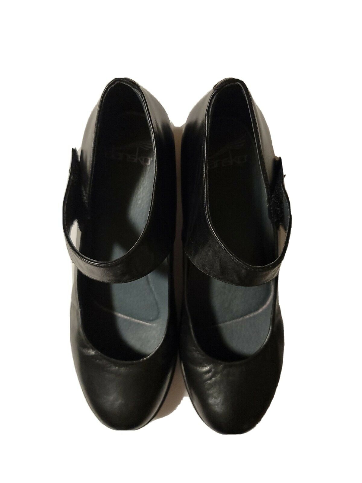 Dansko Women's Bess Mary Jane Black Leather Dress Pump Heel Clog Shoes Size 39