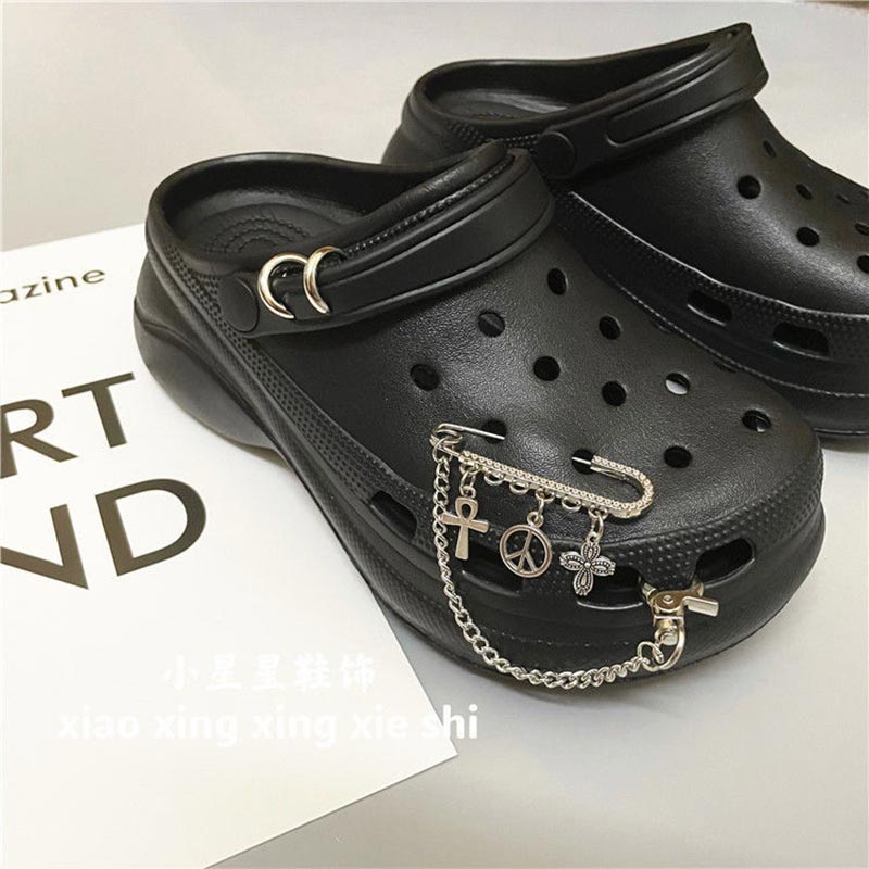 Designer Brand Pin Croc Accessories Vintage Punk Metal Pin Shoes Charms for Nike Air Force 1 DIY Luxury Women Shoes Decorations