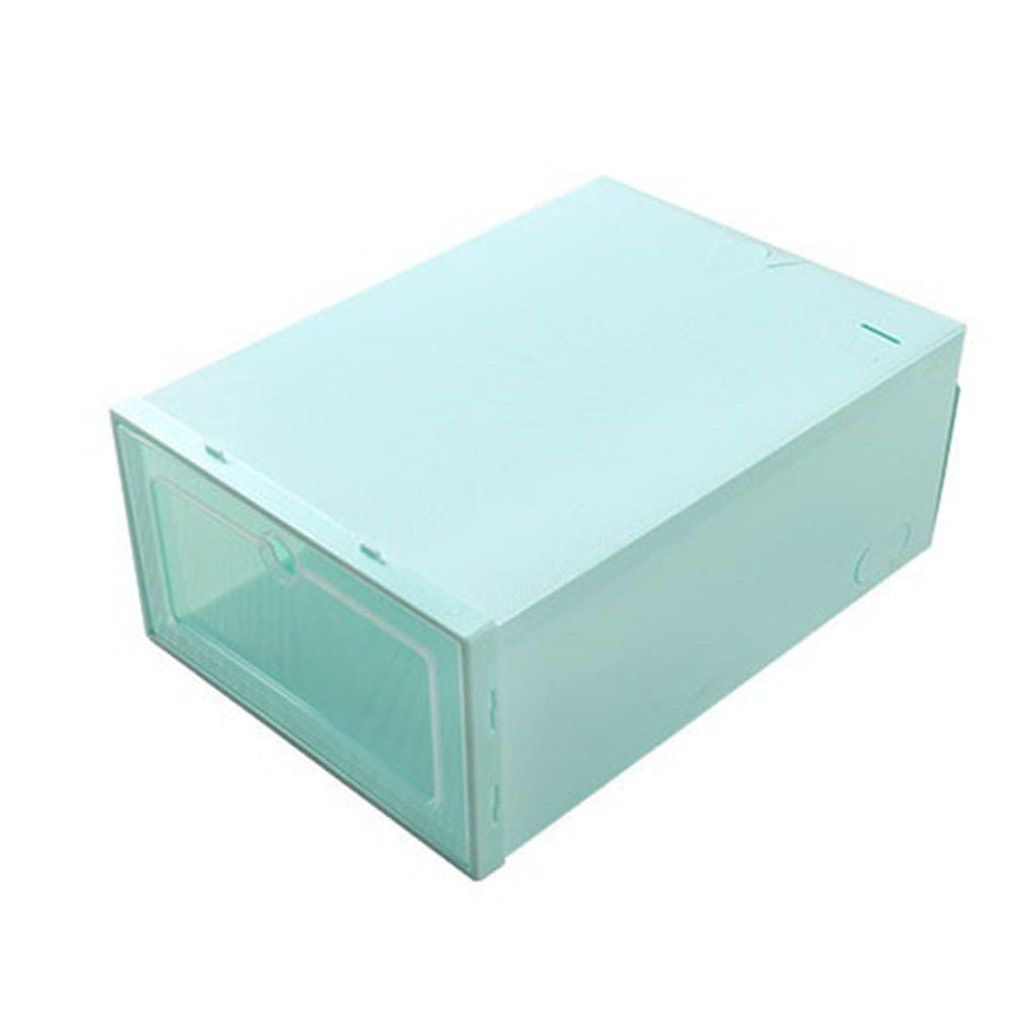 DF12-2 Durable Plastic Thickened Boxes Case Transparent Shoes Box Home Organizer Sneakers Organization Storage Shoe Cabinet#1