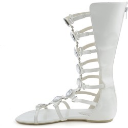 Diamond-S Gladiator Sandal White