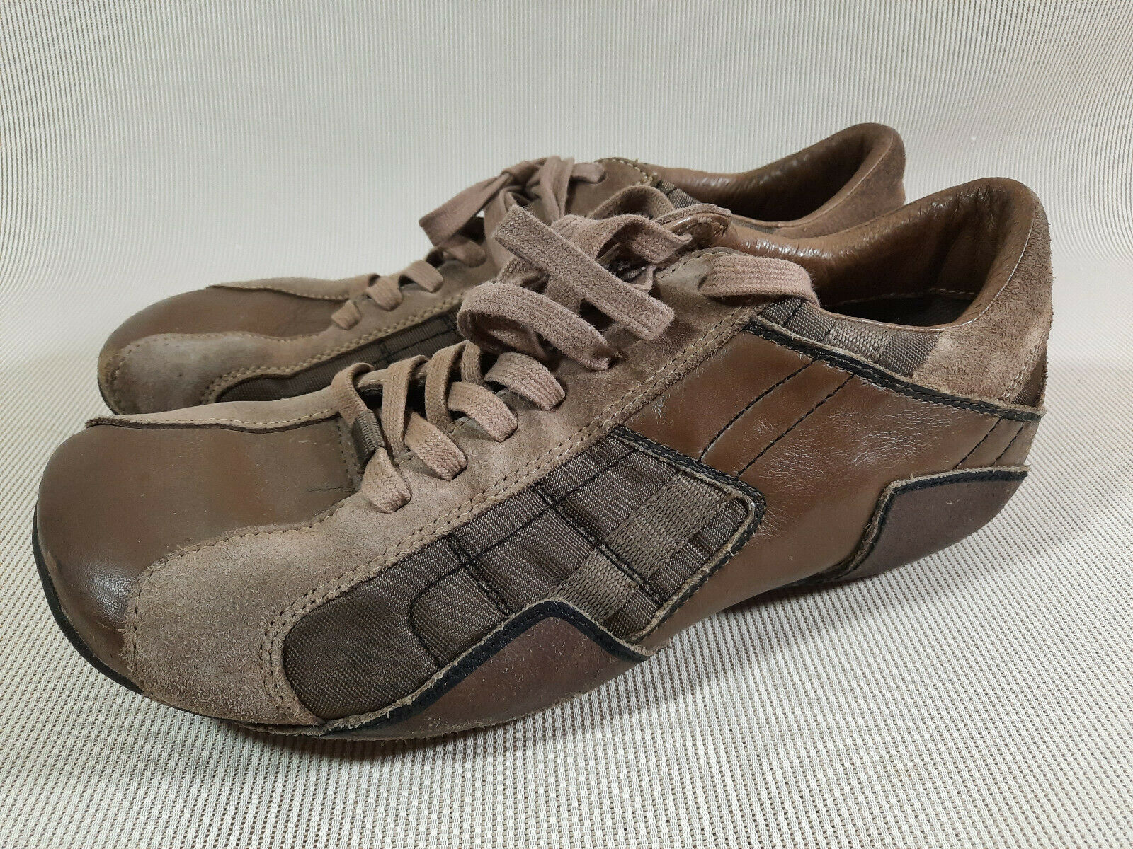 Diesel Footwear Auriga F4-06-ST Brown Leather Shoes Sneakers Men's Size 10