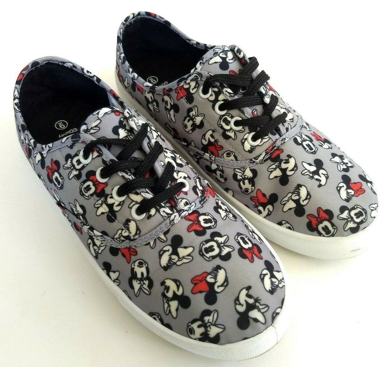 DISNEY Minnie Mouse Womens Size 9 Gray Walking Casual Flats Shoes 096123544