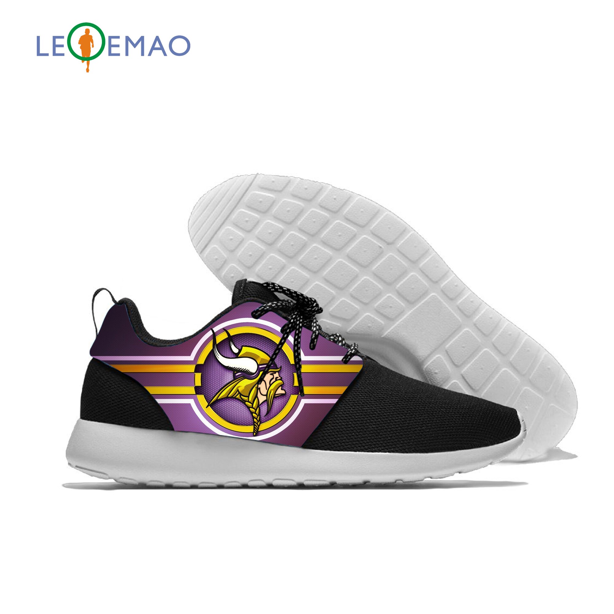 DIY Shoes Customized Vikings Image Logo Canvas Shoes Sneakers For Women Men Teenagers Casual Minnesota Fans Shoes
