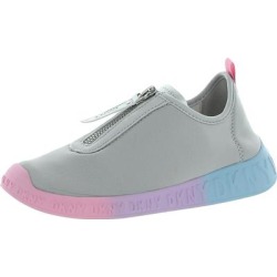 DKNY Girls Allie Zip Slip-On Sneakers Little Kids Lifestyle - Grey