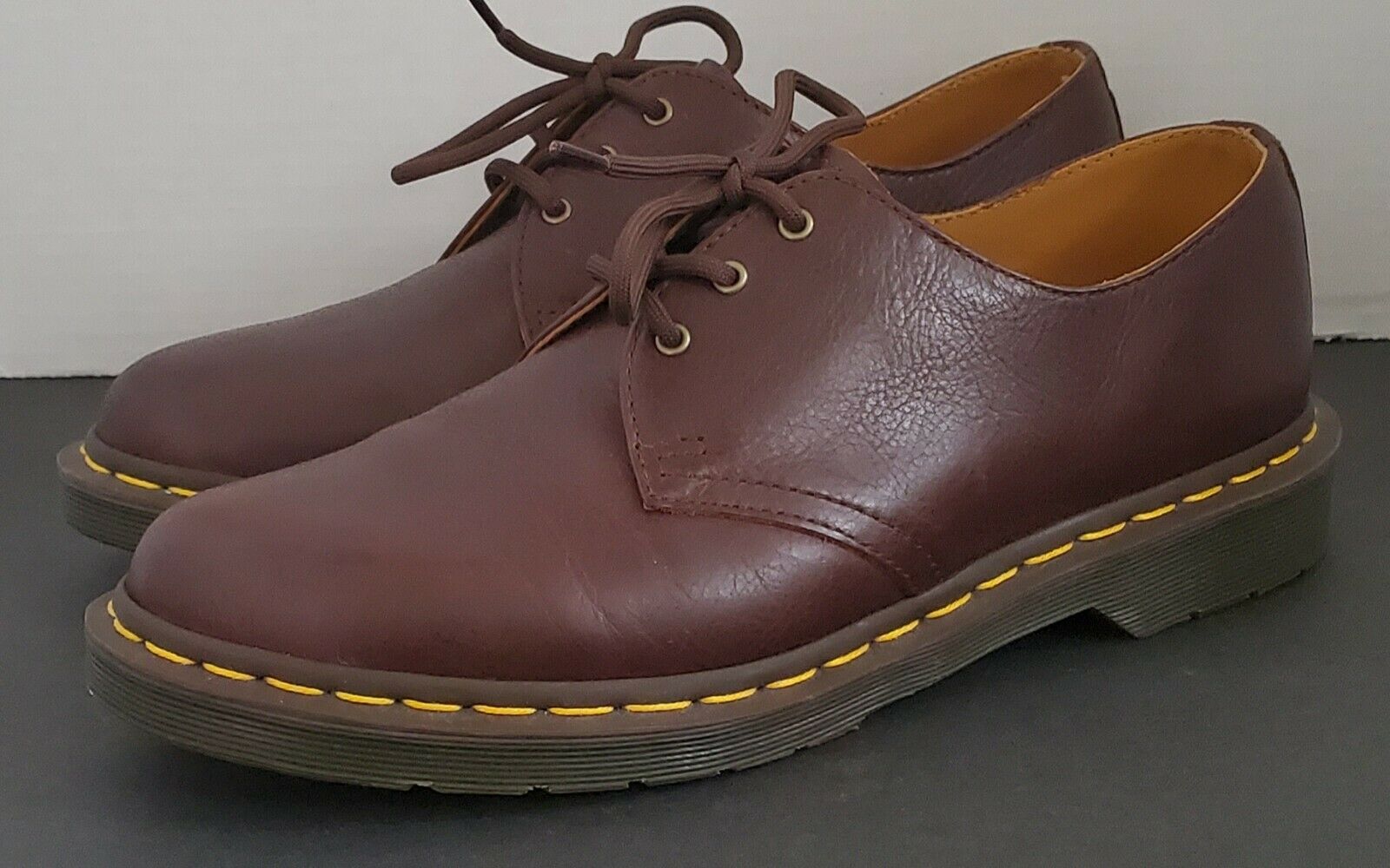 Doc Martens AW004 Brown Leather Lace Up Mens Dress Casual Oxford Shoes Size 10 M