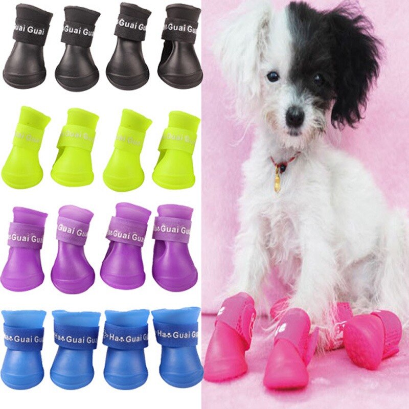Dog Shoes For Small Dogs Walking Winter Waterproof Dog Shoes Environmental Rain Shoes Waterproof Small Dogs Boots Rubber Boots