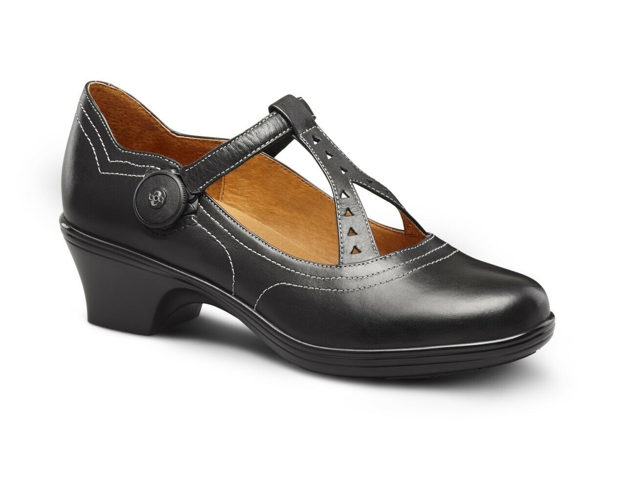 Dr. Comfort Women's Carmen Diabetic Heeled Dress Shoes Black W-5.50